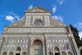 Closeup facade of Basilica of Santa Maria Novella church in Florence, Italy Royalty Free Stock Photo